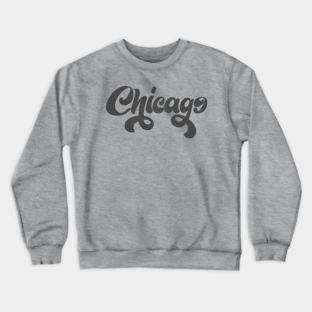 Chicago / Retro Style Faded Design #2 Crewneck Sweatshirt by DankFutura